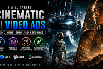 create cinematic ai video ads using veo3, sora and seedance