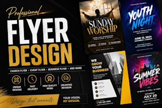 design professional church, event and business flyers