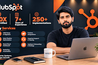be your hubspot developer and admin for CRM setup for business