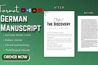 format dutch german manuscript, french spanish,  italian ebook layout amazon kdp