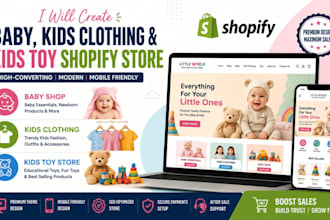 do baby shopify store, kids clothing shopify store, kids toy shopify store