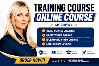 create lms training course, PPT video, workbook, ai heygen, synthesia ai video