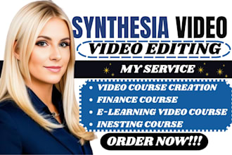 create online course content, PPT video, workbook, ai heygen, synthesia ai video