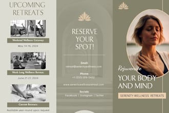 design beauty salon spa, skincare cosmetic brochure bifold trifold flyer leaflet