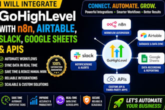 integrate gohighlevel with n8n airtable slack google sheets and apis