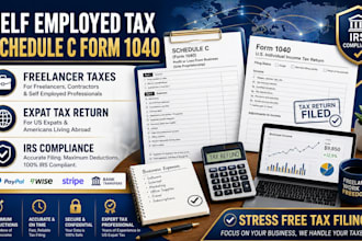 prepare self employed expat tax return schedule c form 1040 freelancer taxes