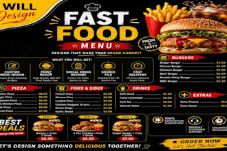 design restaurant instagram posts and food flyers for social media
