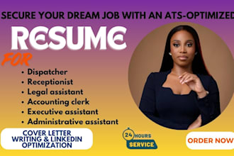ats administrative resume for executive assistant and office admin roles