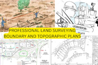 do professional land surveying boundary and topographic plans
