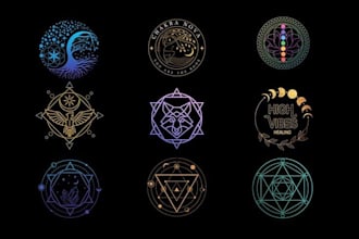 design modarn sacred geometry, mystical and mandala logo