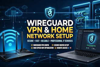 setup wireguard VPN, router configuration, and secure home network