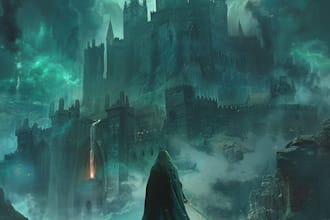 make a fantasy book cover, thriller book cover