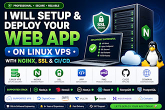 setup and deploy your web app on linux vps with nginx, SSL and ci cd
