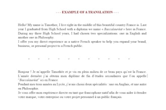 translate or verify the cultural accuracy of a text from english to french