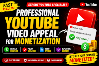 make a winning youtube appeal video for reused content monetization suspension