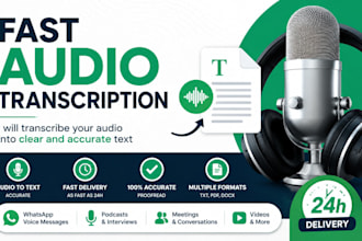 transcribe you audio into text