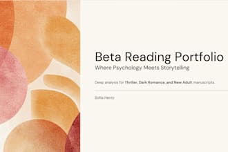 beta read your manuscript with focus on character psychology and pacing