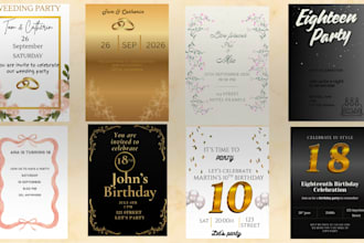 editable birthday invitation in canva