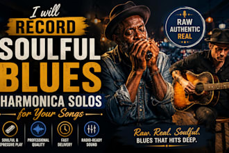 record soulful blues harmonica solos for your songs