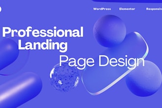 design a professional landing page for your business