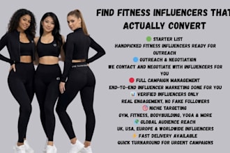 source high engagement fitness influencers for your gym apparel brand
