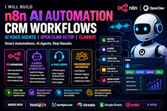 claw n8n ai automation crm workflow ai voice agent open claw setup clawbot