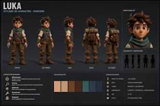 make stylized 3d game character modeling,  3d character modeler and cartoon