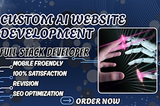 do ai business website development rebuild custom ai website full stack web dev