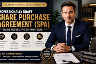 professionally draft your share purchase agreement as a UK solicitor