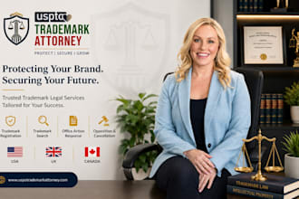 be your US trademark attorney registration, and patent filling