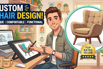 create high quality 3d models of table, chair in autocad