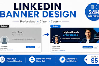 design professional linkedin banner and cover photo
