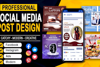 design modern social media post ads banner design