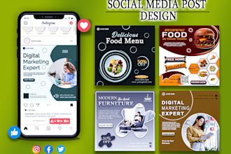 design modern social media post ads banner design