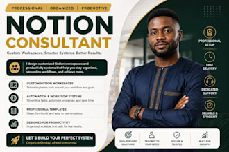 design professional notion dashboards and custom productivity templates