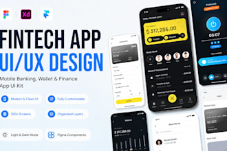design fintech app UI UX, mobile wallet app, banking dashboard, figma, saas app