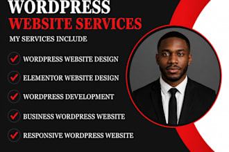 design wordpress website, elementor website and wordpress development