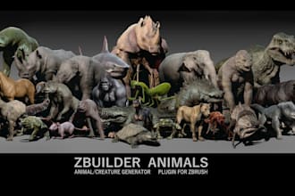 create custom 3d animal models, creatures and game characters
