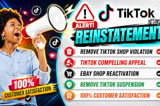 do tiktok shop reinstatement appeal letter for copyright infringement suspension