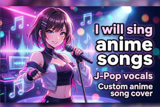 sing anime, jpop vocals and create custom anime song cover for your project