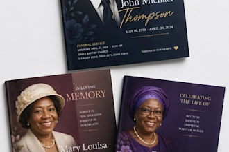 create funeral flyer design memorial booklet and obituary