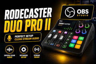 setup rodecaster duo pro ii with obs for clean stream audio