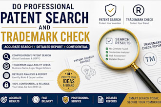 do professional patent search and trademark check
