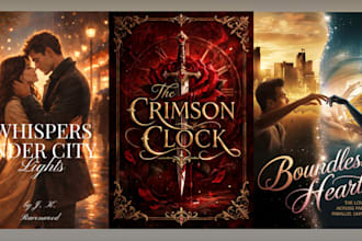 design fantasy book cover, romance book cover, shifter and sci fi romance cover