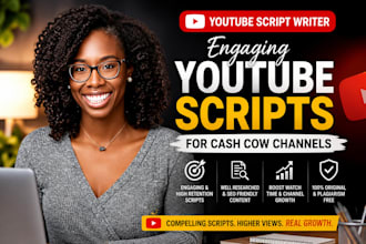 write engaging youtube scripts for cash cow channels