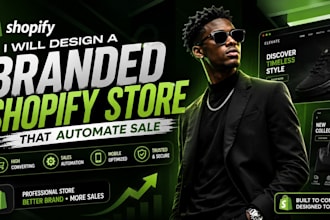 design a branded shopify store that automate sale