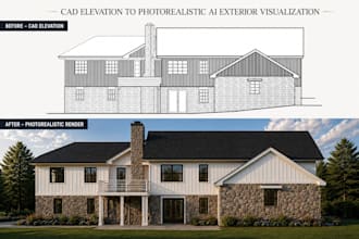 create ai architectural visualization from cad or sketchup