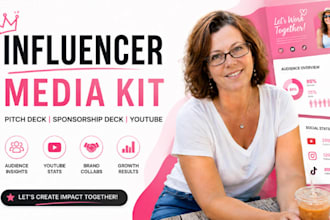 influencer media kit presentation, youtube sponsorship deck pitch slides