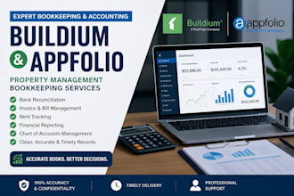 do your buildium and appfolio bookkeeping professionally