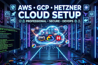 setup AWS, gcp, and hetzner cloud servers vps network VPN ipsec tunnels